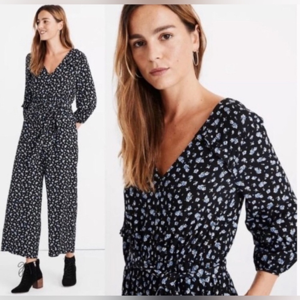 MADEWELL floral jumpsuit size XS great condition . Soft and cozy - Picture 2 of 16